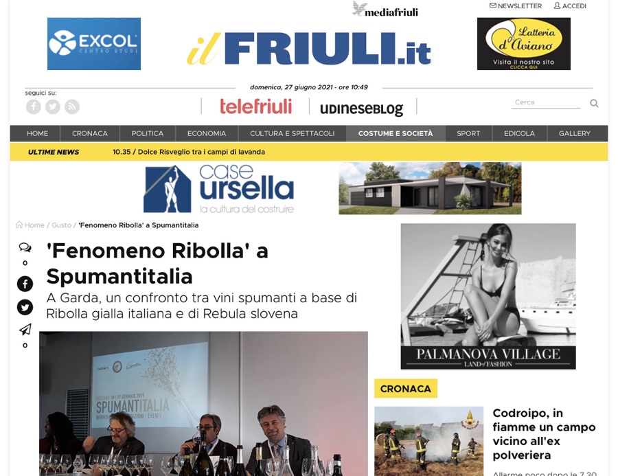 ilFriuli.it: ‘Fenomeno Ribolla’ a Spumantitalia
